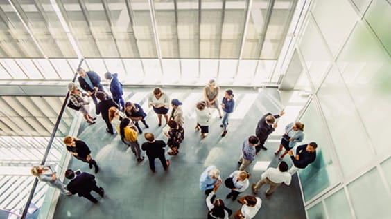 view of a group of people