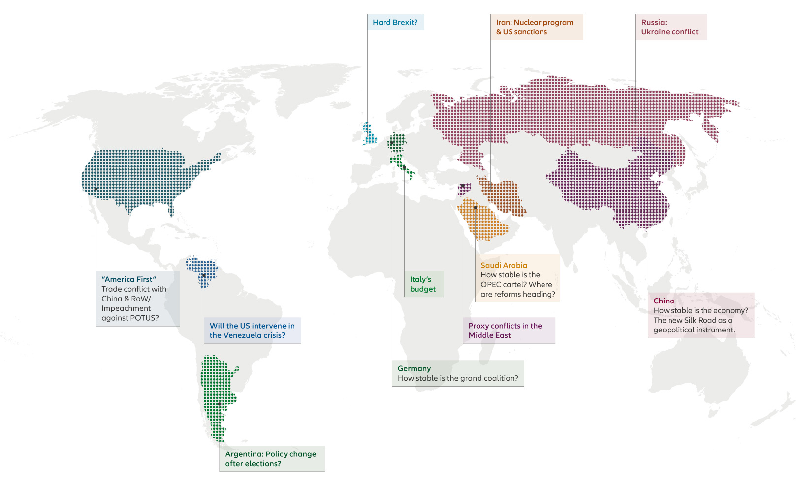 Weltkarte politischer Risiken