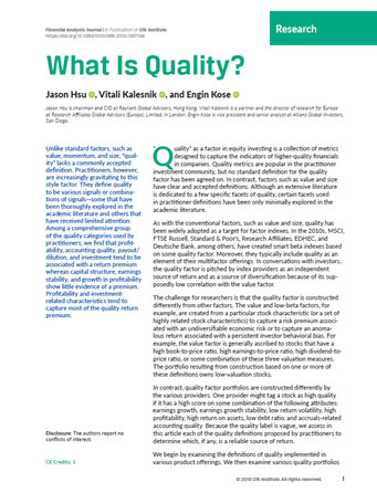 What is quality? Cover Image